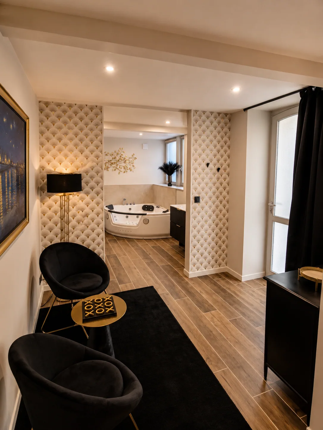 Entrée contemporaine de la suite privative Absolu